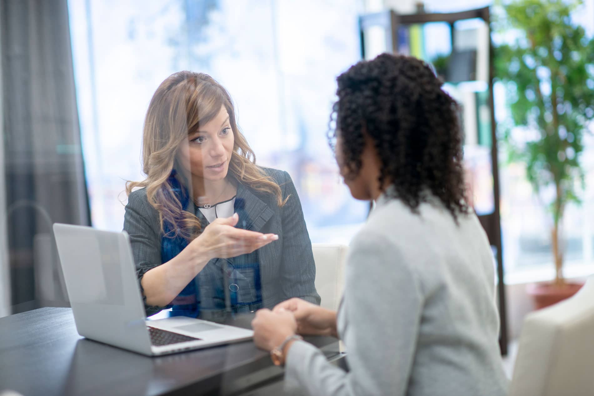 women discussing